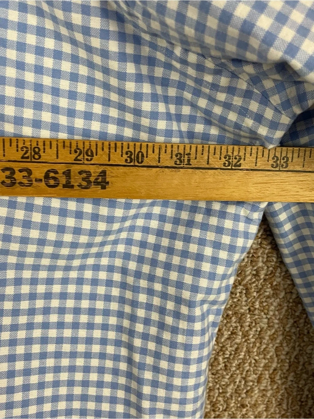 Polo Ralph Lauren Mens 4XLT Blue Gingham Oxford Shirt Thick Flesh Pony F129